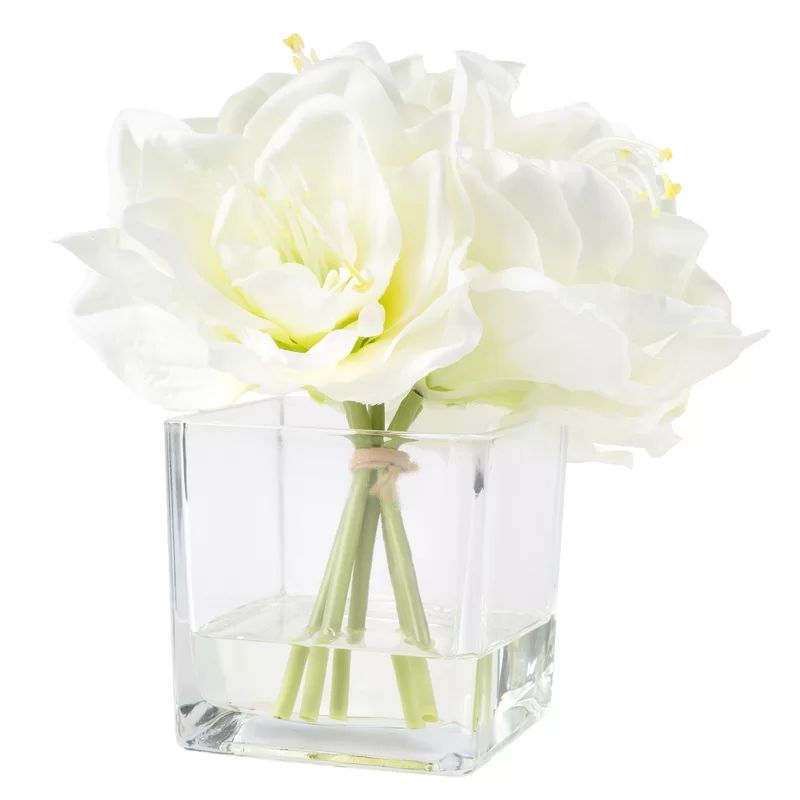 Lily Arrangement in Glass Vase | Wayfair North America