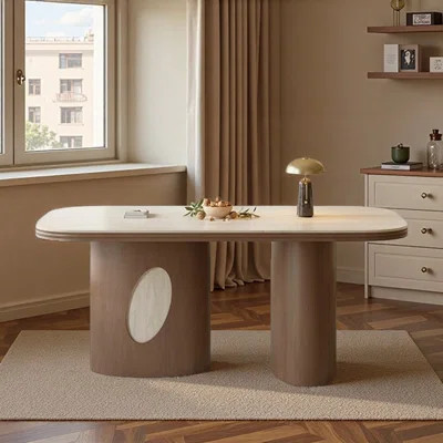 Vintage French Travertine Slate Dining Table | Wayfair North America