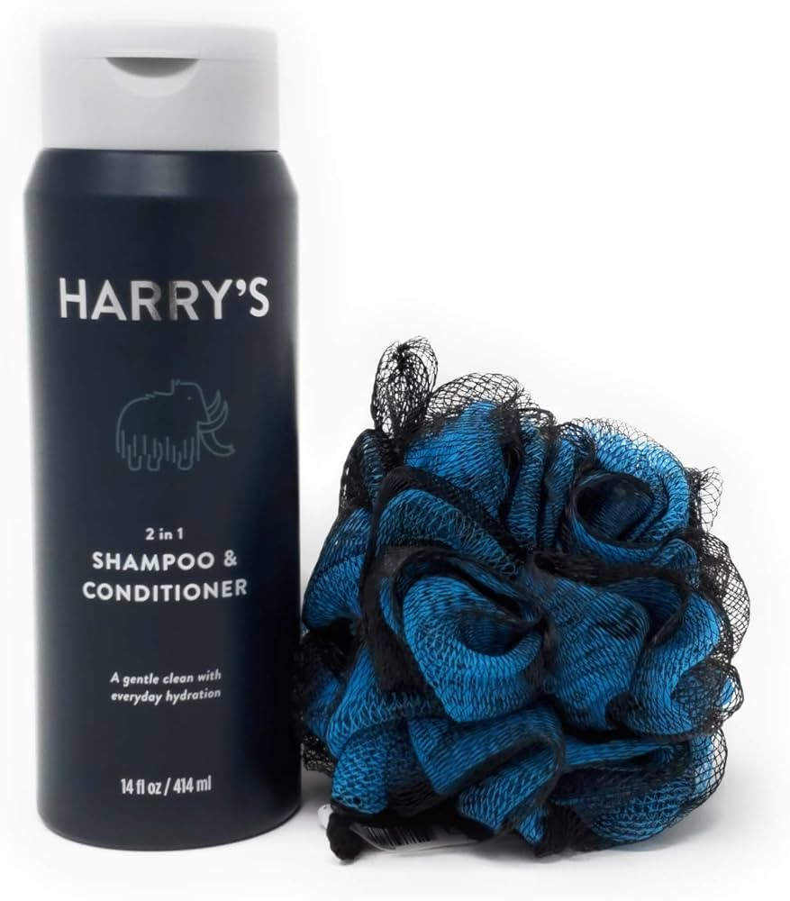 2 in 1 Shampoo & Conditioner 14 fl oz and Equate Men's Body Sponge - Set of 2 | Amazon (US)
