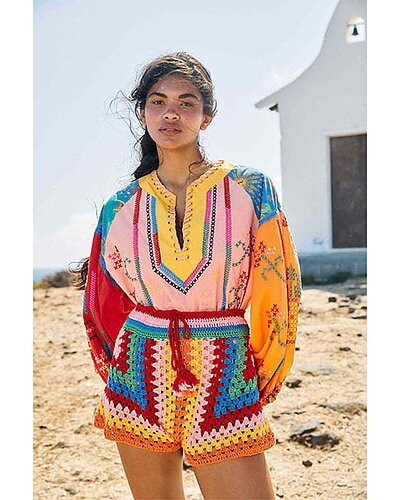 Striped Scarf Crochet Short | Gilt & Gilt City