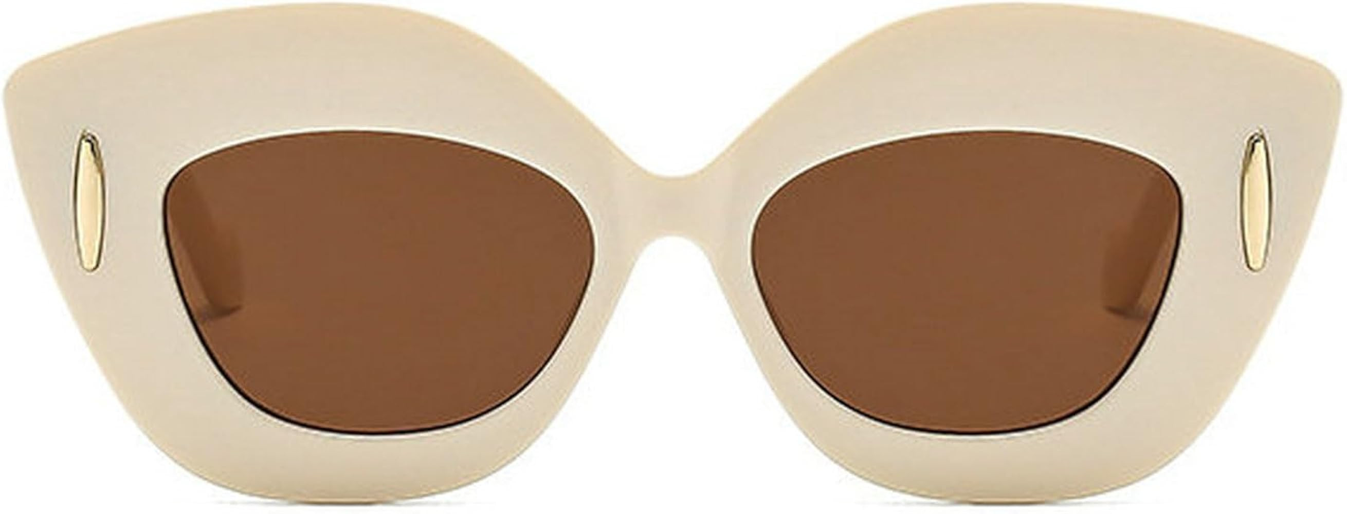 COTIA Fashion Cat Eye Polygon Irregular Sunglasses for Women Men Personality Vintage Rivets Overs... | Amazon (US)