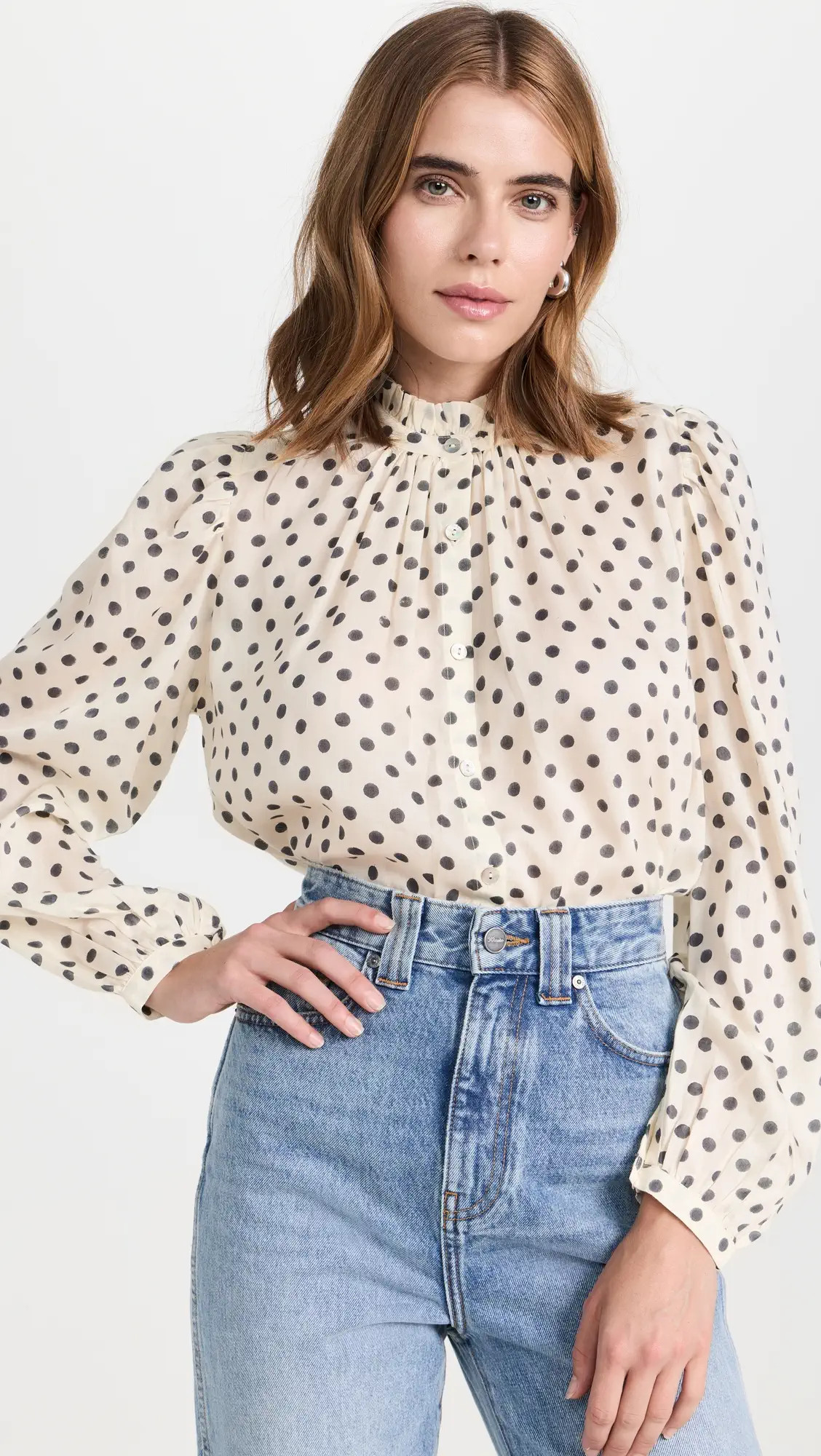 Alix of Bohemia Annabel Cream Spot Shirt | Shopbop | Shopbop