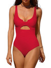 Click for more info about Charmo Womens Ribbed One Piece Swimsuits High Cut Padded Monokini Bathing Suit