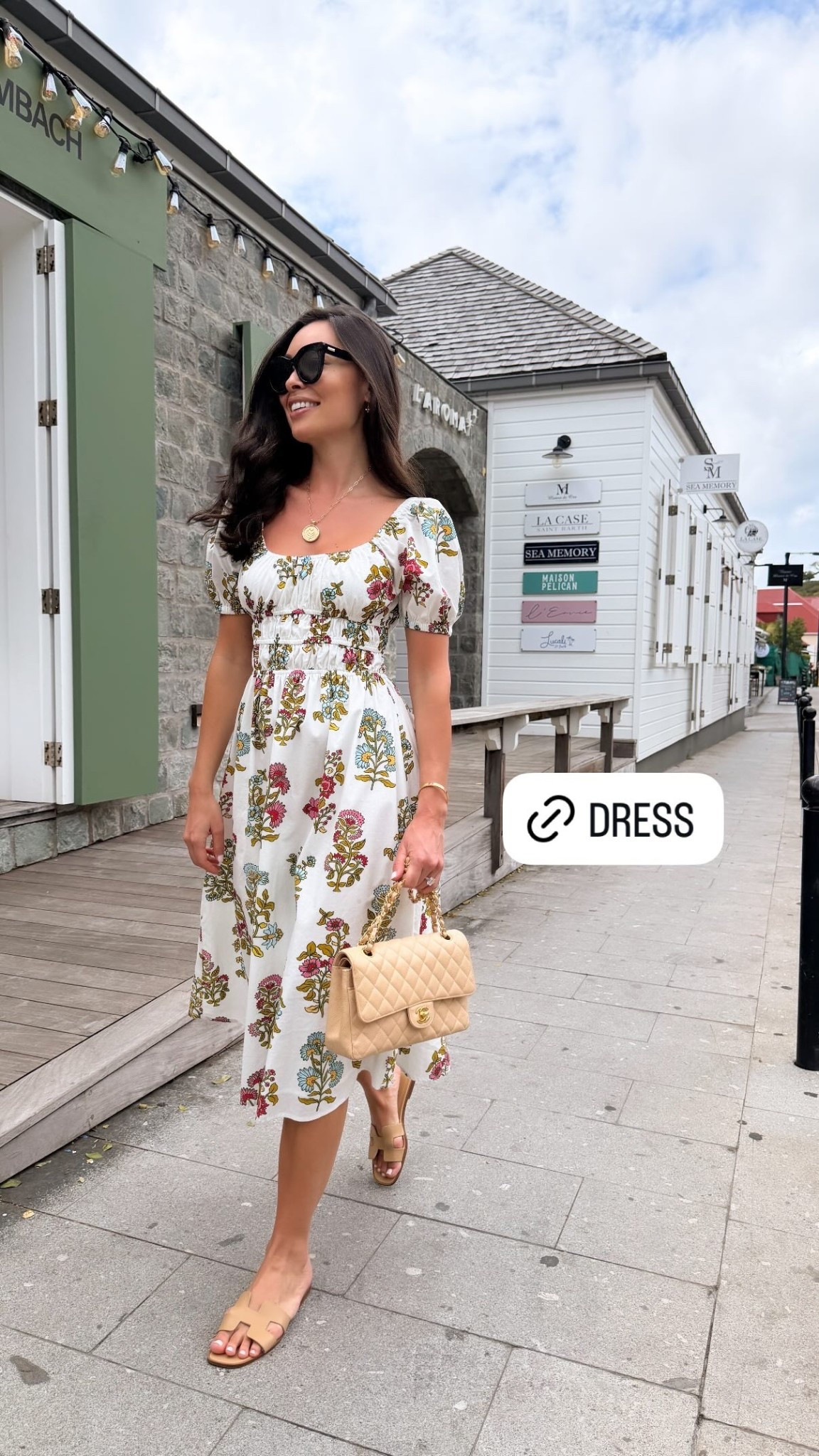 Easy vacation dress, spring outfit, spring dress, vacation outfit, floral midi dress. 

#LTKootd #LTKTravel #LTKSeasonal