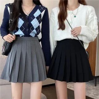Plain Mini A-Line Skirt | YesStyle Global