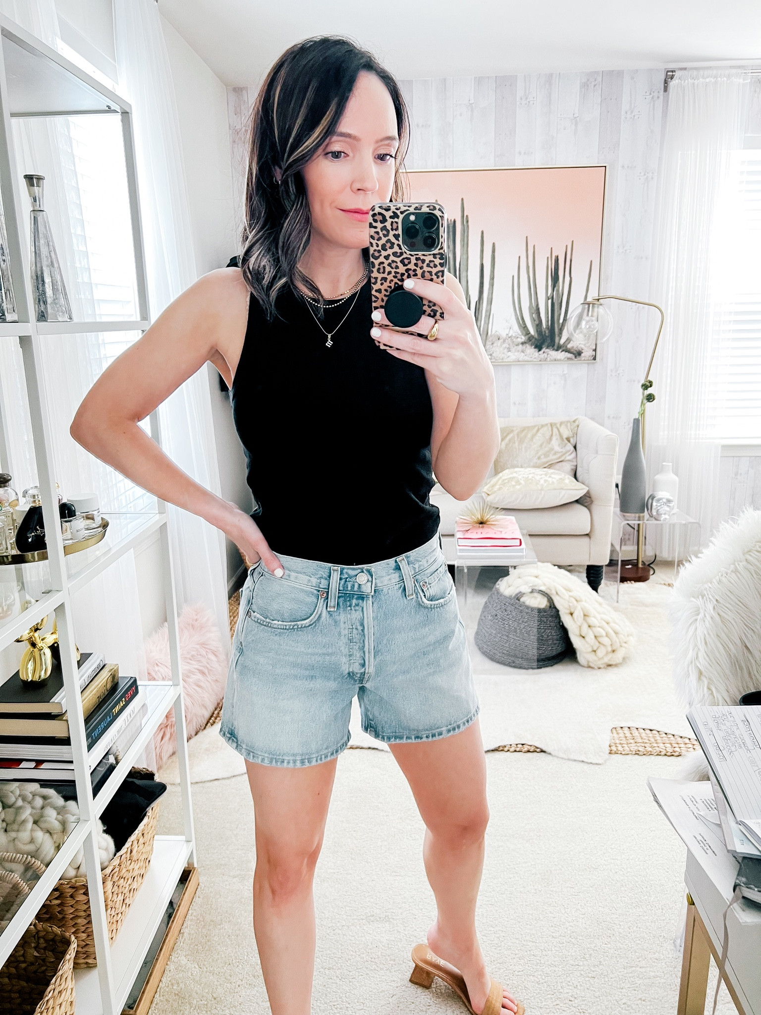 Agolde Parker denim shorts 

#LTKstyletip