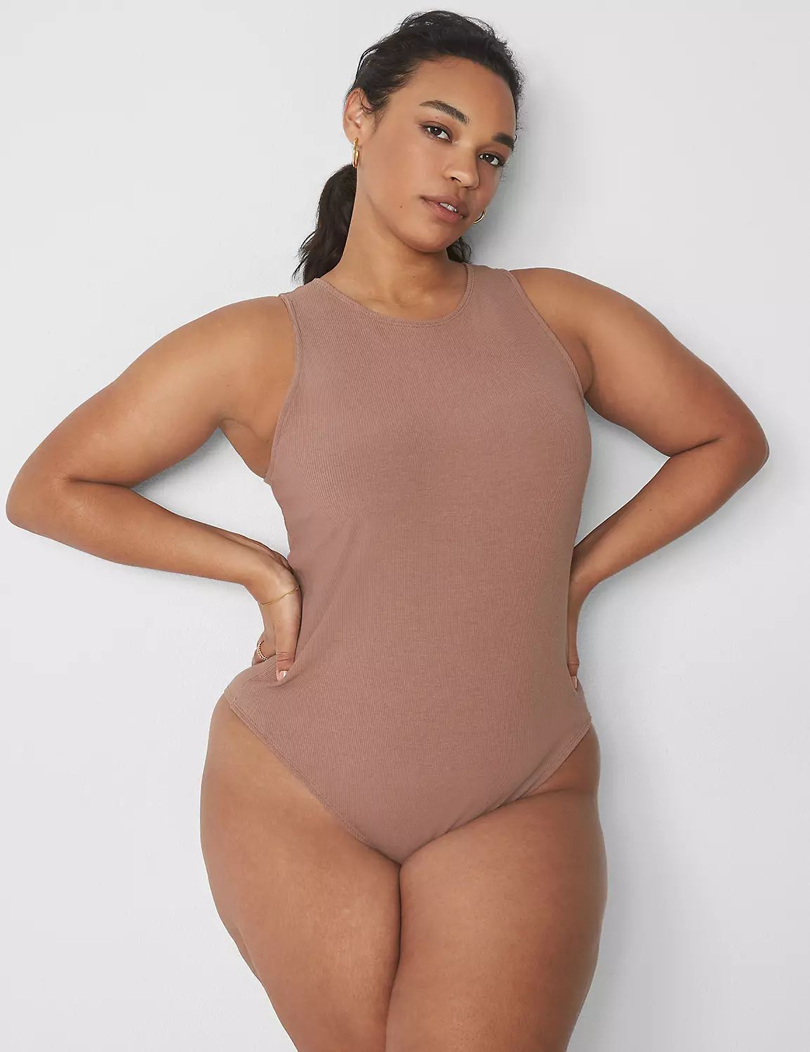 Rib Open-Back Bodysuit | LaneBryant | Lane Bryant (US)