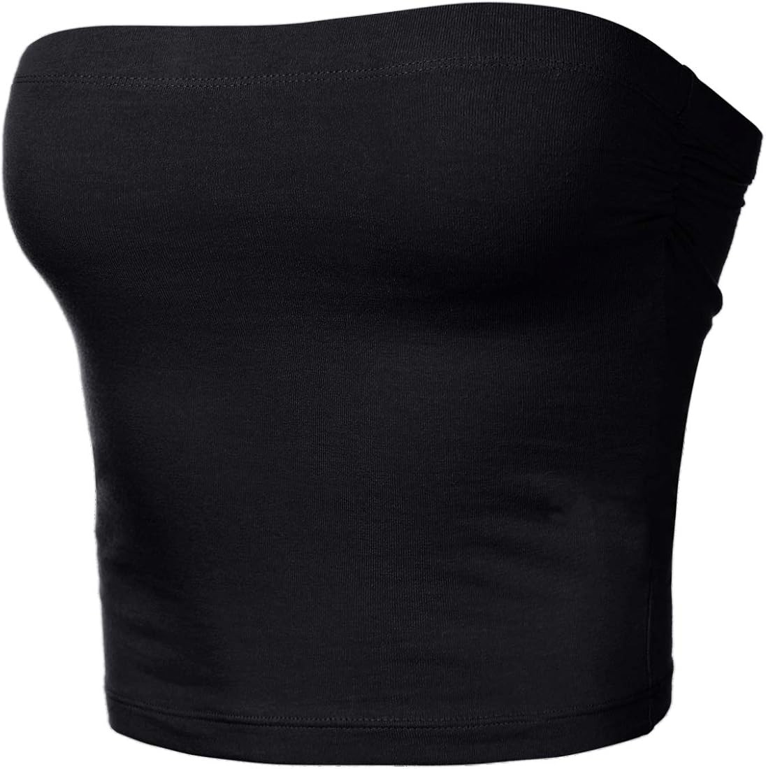 Women's Tube Crop Tops Strapless Cute Sexy Cotton Tops | Amazon (US)