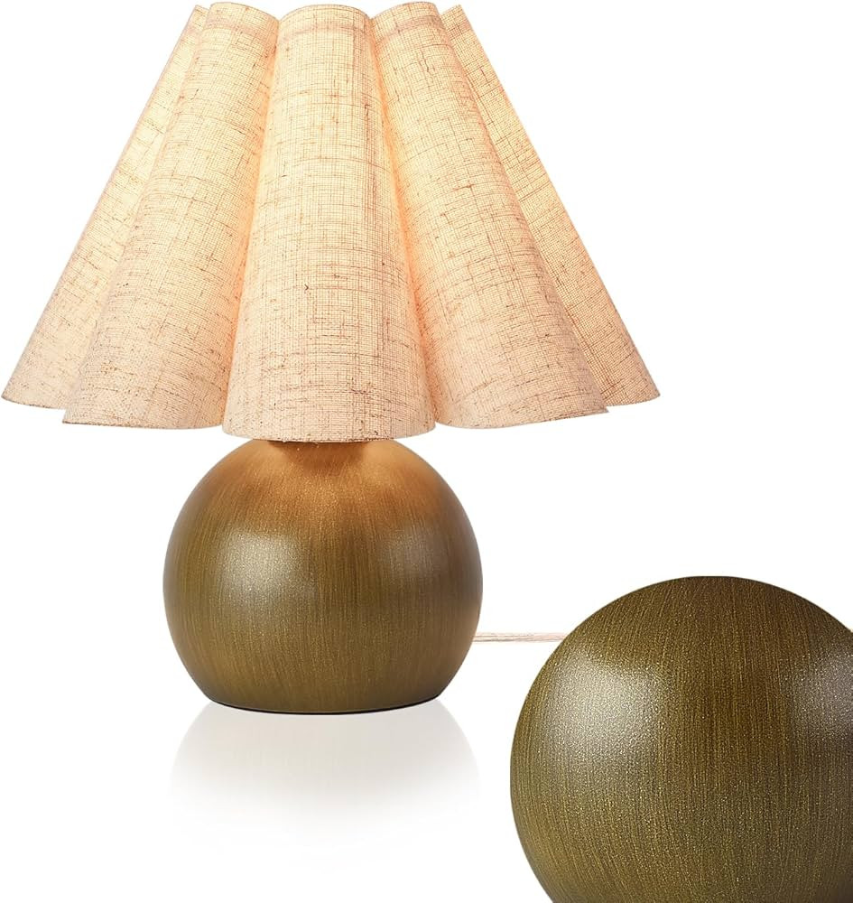 Small Vintage Table Lamp for Bedroom, Antique Bronze Small Farmhouse Table Lamps for Bedroom Nigh... | Amazon (US)