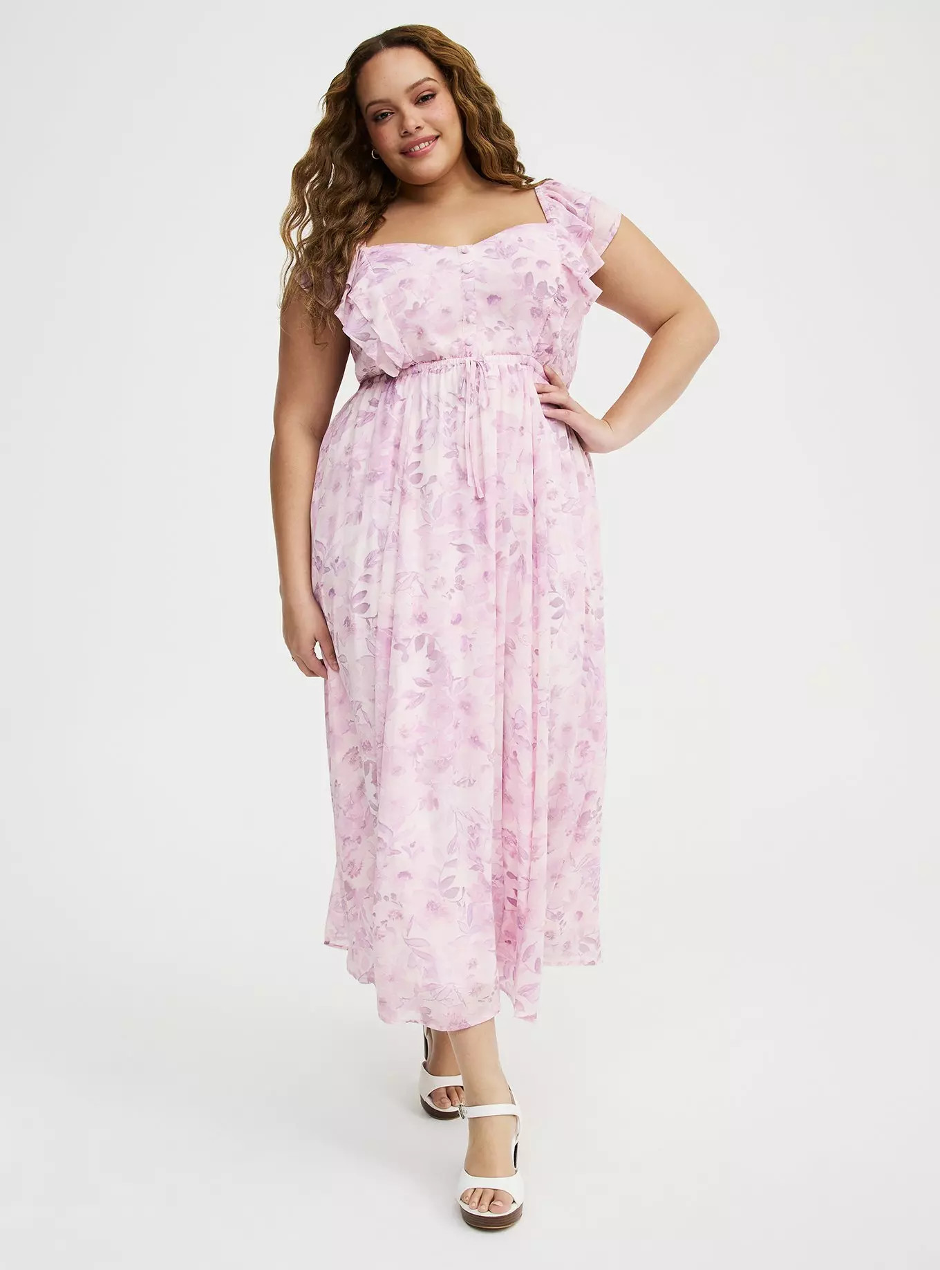 Ruffle Chiffon Maxi Dress | Torrid (US & Canada)