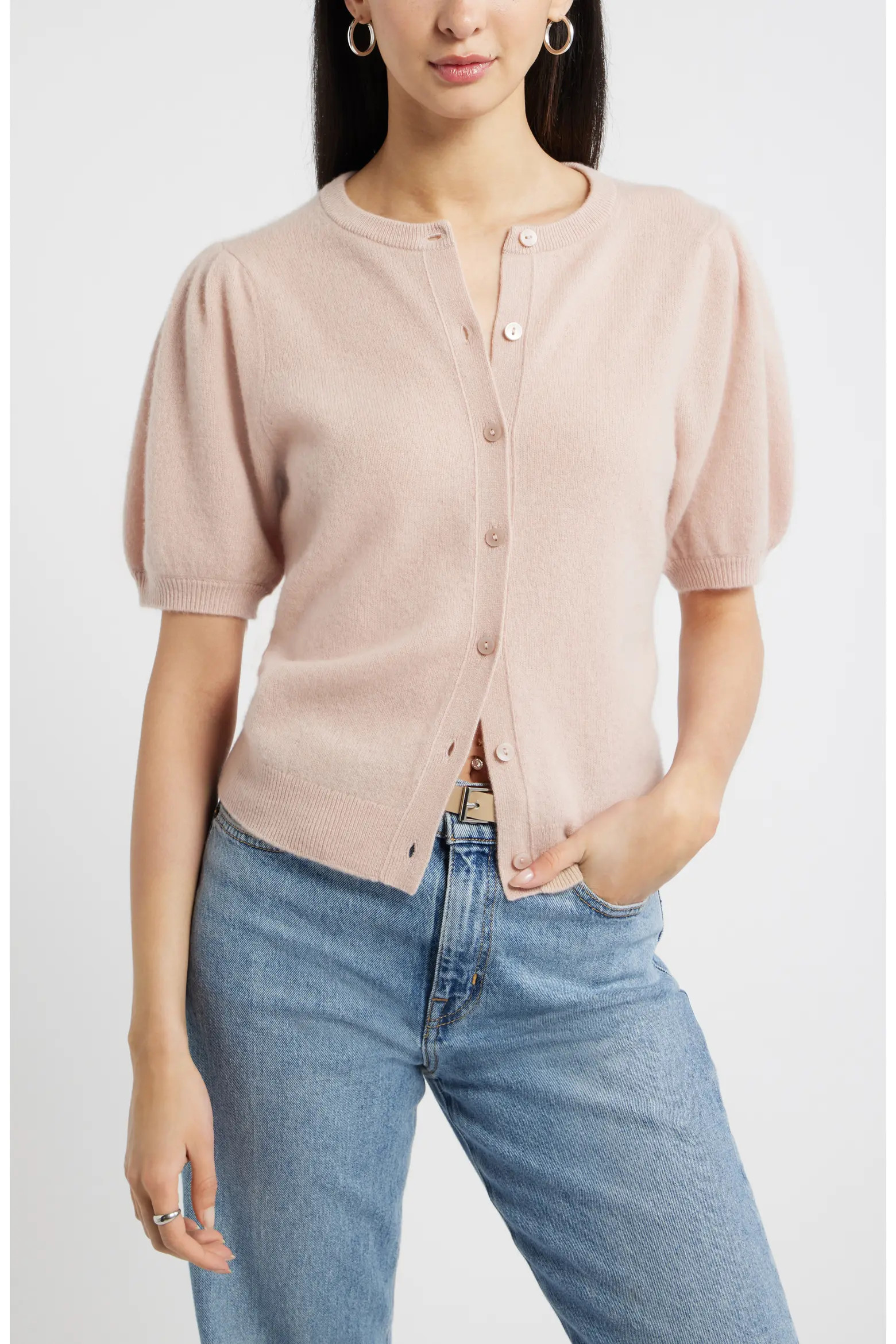 Puff Sleeve Cashmere Cardigan (Women) | Nordstrom | Nordstrom