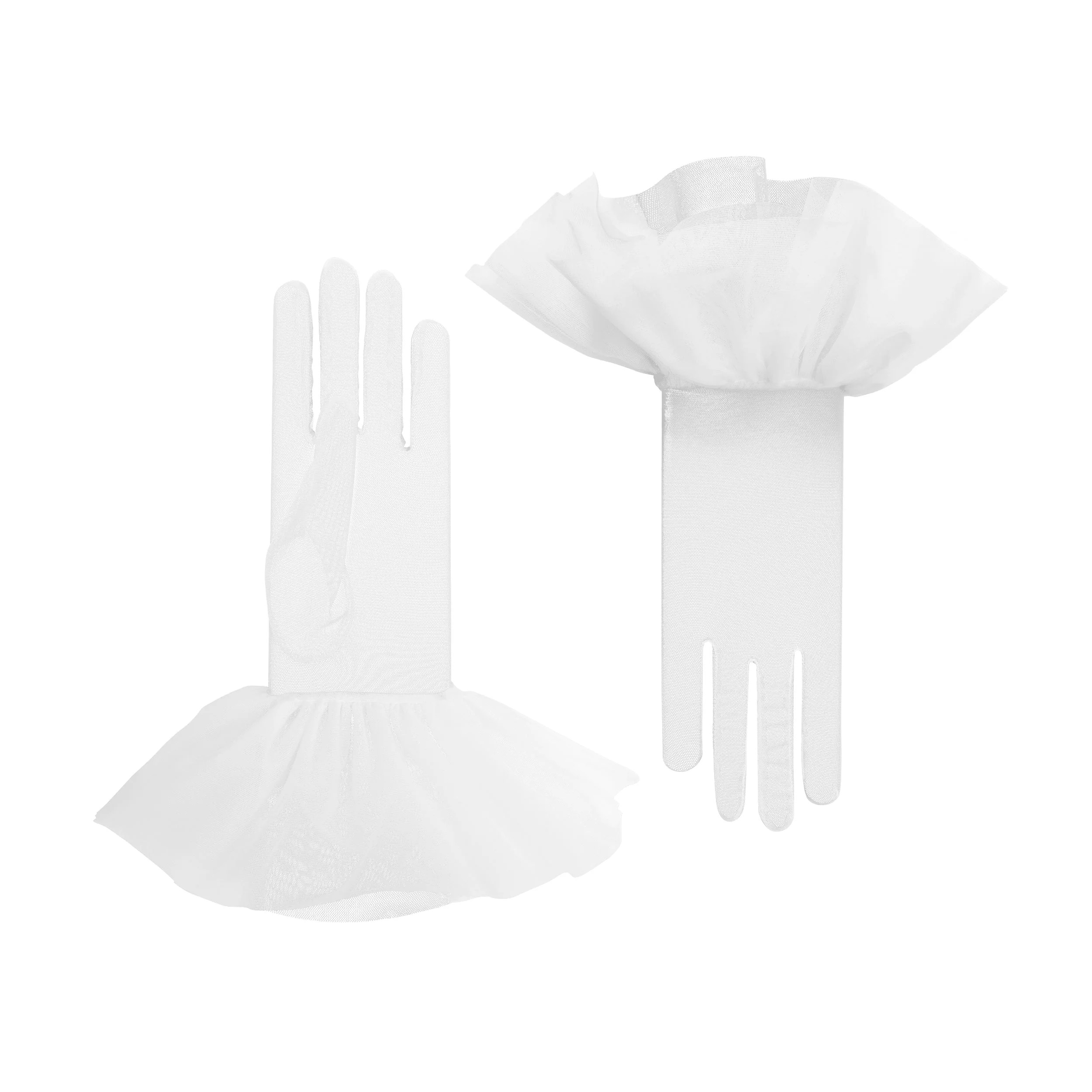 Tulle Gloves with Harlequin Cuff - Lara | Cornelia James