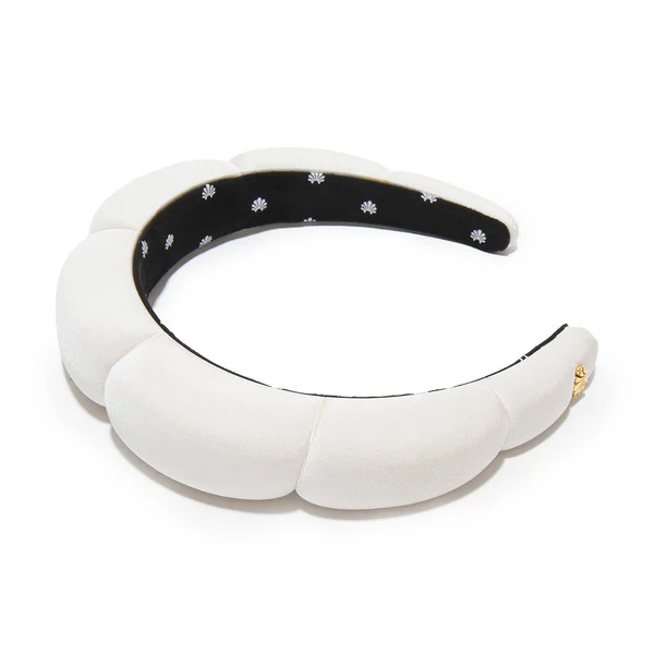IVORY SATIN SCALLOPED HEADBAND | LELE SADOUGHI