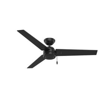 Hunter Cassius 52 in. Indoor/Outdoor Matte Black Ceiling Fan 59264 - The Home Depot | The Home Depot