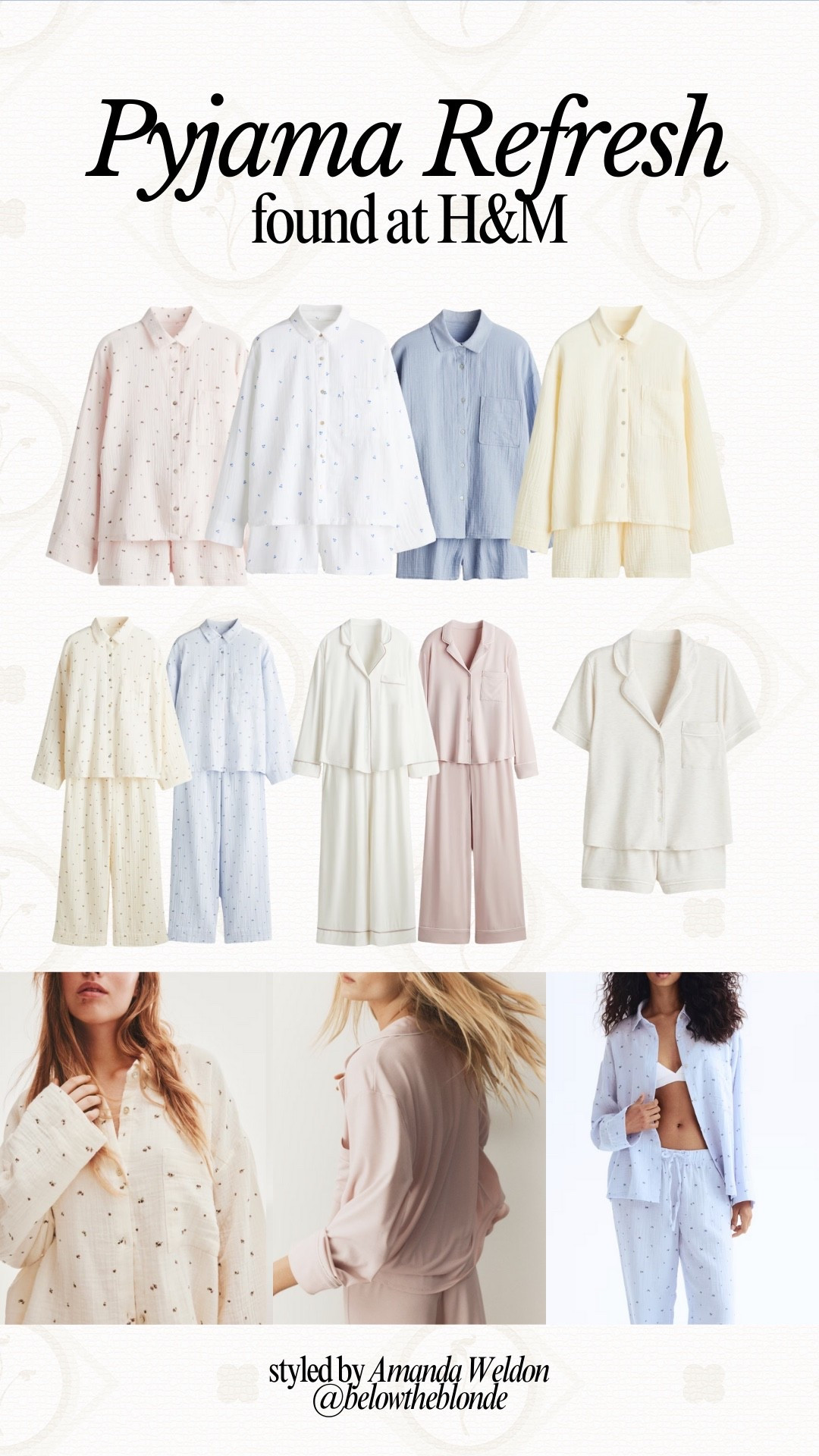 The autumn I am doing a full pyjama refresh. Of course some of those mix matches pairs will stay (like that vintage tee) but I am ready to romanticize my life in cute and comfortable pj's! These pyjama sets have majorly caught my eye especially the muslin top row! Ready to bring that main character energy to my sleep routine 

#LTKFindsUnder100 #LTKSeasonal #LTKFindsUnder50