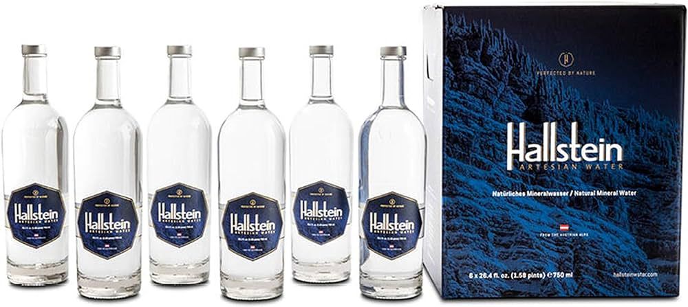 Hallstein Artesian Natural Alkaline Still Water (Non-Sparkling) - 25.4 fl oz (6 Glass Bottles) | Amazon (US)