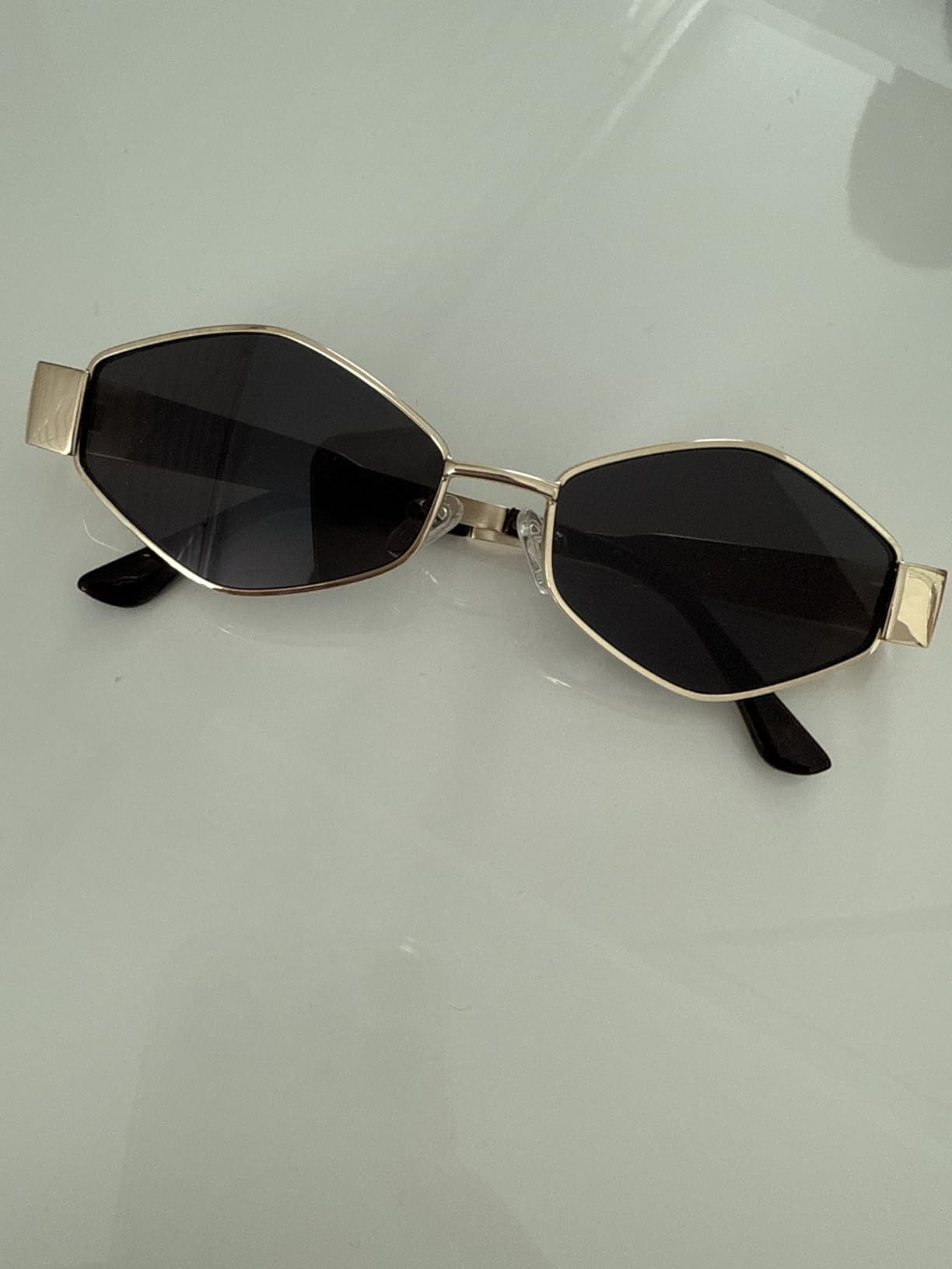 mosanana Trendy Hexagon Metal Sunglasses for Women Small Retro Style MS52475 | Amazon (US)