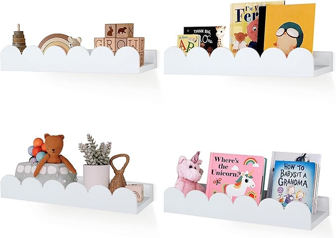 COMAX Nursery Floating Book Shelves Wall Bookshelf for Kids, Wall Book Shelf for Kids Room Bedroo... | Amazon (US)