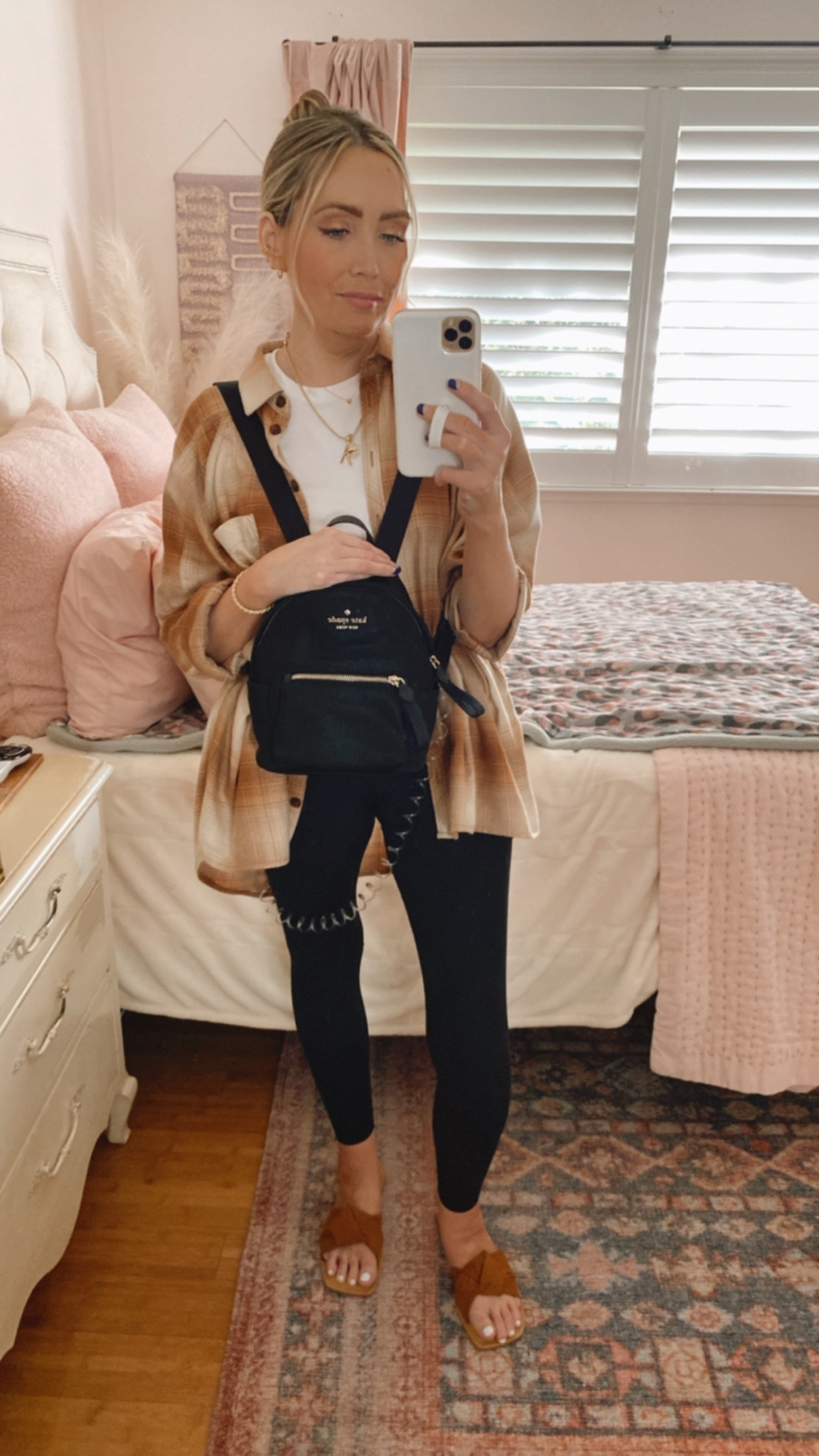 Lots of doctor appts today. I always have to wear layers because it’s hot outside, but freezing in the clinic/infusion center. 

Outfits like this with leggings, a tee & soft flannel is always something I tend to pick out! 

Also grabbed the cutest mini backpack for my infusion pump! I love it because it does t weigh me down like some crossbody bags do!

#flannel #falloutfit #hospitaloutfit #comfycasual #wearlayers #traveloutfit #lululeggings #alignleggings

#LTKtravel #LTKunder100 #LTKSeasonal