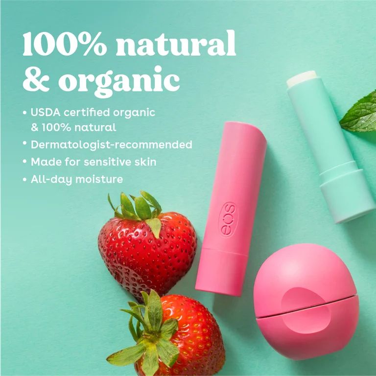 Eos 100% Natural & Organic Lip Balm Stick - Chamomile | 0.14 oz, 2-Pack - Walmart.com | Walmart (US)