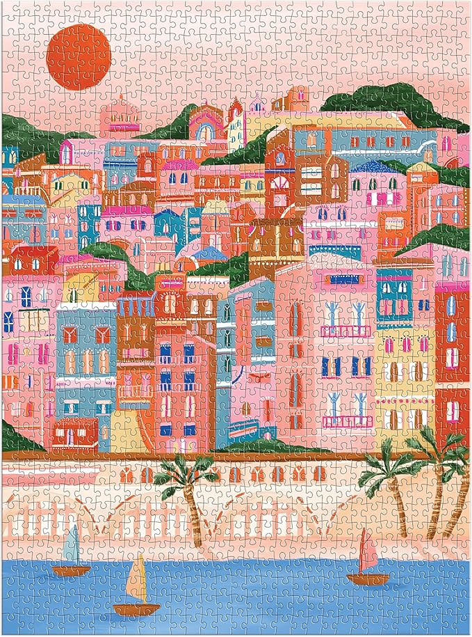 Galison French Riviera – 1000 Piece Puzzle Fun and Challenging Activity with Bright and Bold Ar... | Amazon (US)