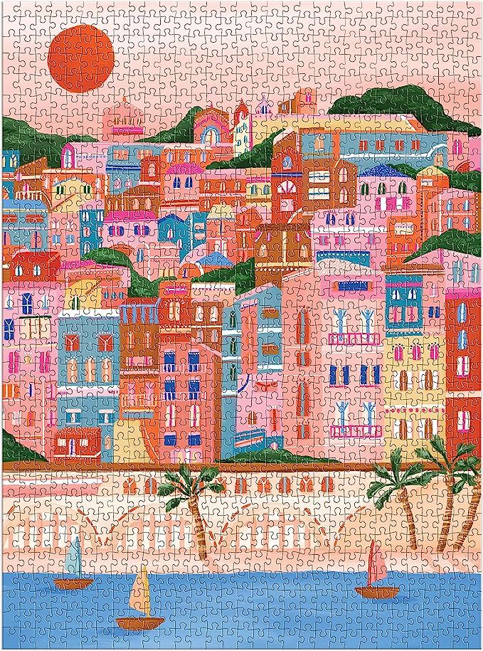 Galison French Riviera – 1000 Piece Puzzle Fun and Challenging Activity with Bright and Bold Ar... | Amazon (US)