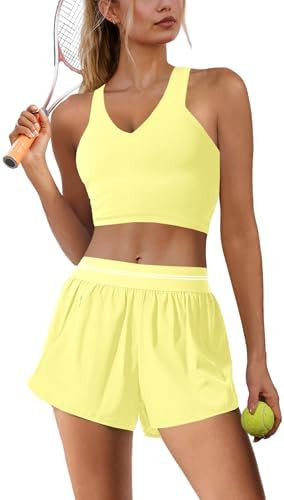 Nirovien Womens 2 Piece Workout Sets Athletic Gym Outfits Two Piece Matching Sets Cropped Tank To... | Amazon (US)