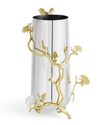 Michael Aram Butterfly Ginkgo Gold Large Vase - Macy's | Macy's