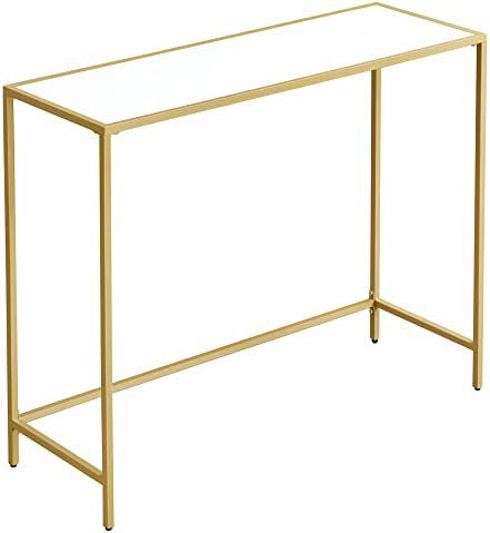 VASAGLE 39.4" Console Table, Slim Sofa Table, Tall Entryway Table with Steel Frame, Adjustable Feet, | Amazon (US)