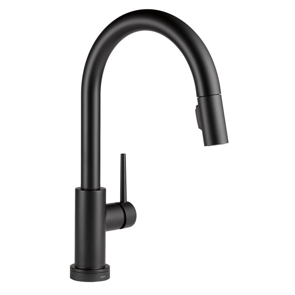 Delta Trinsic Touch2O Single-Handle Pull-Down Sprayer Kitchen Faucet (Google Assistant, Alexa Compat | The Home Depot