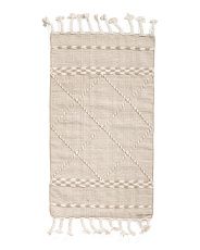 2x3 Wool Blend Flat Weave Tassel Rug | Marshalls