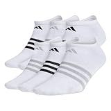 adidas Women's Superlite No Show Socks (6-Pair), White/Clear Onix/Black, Medium, (Shoe Size 5-10) | Amazon (US)