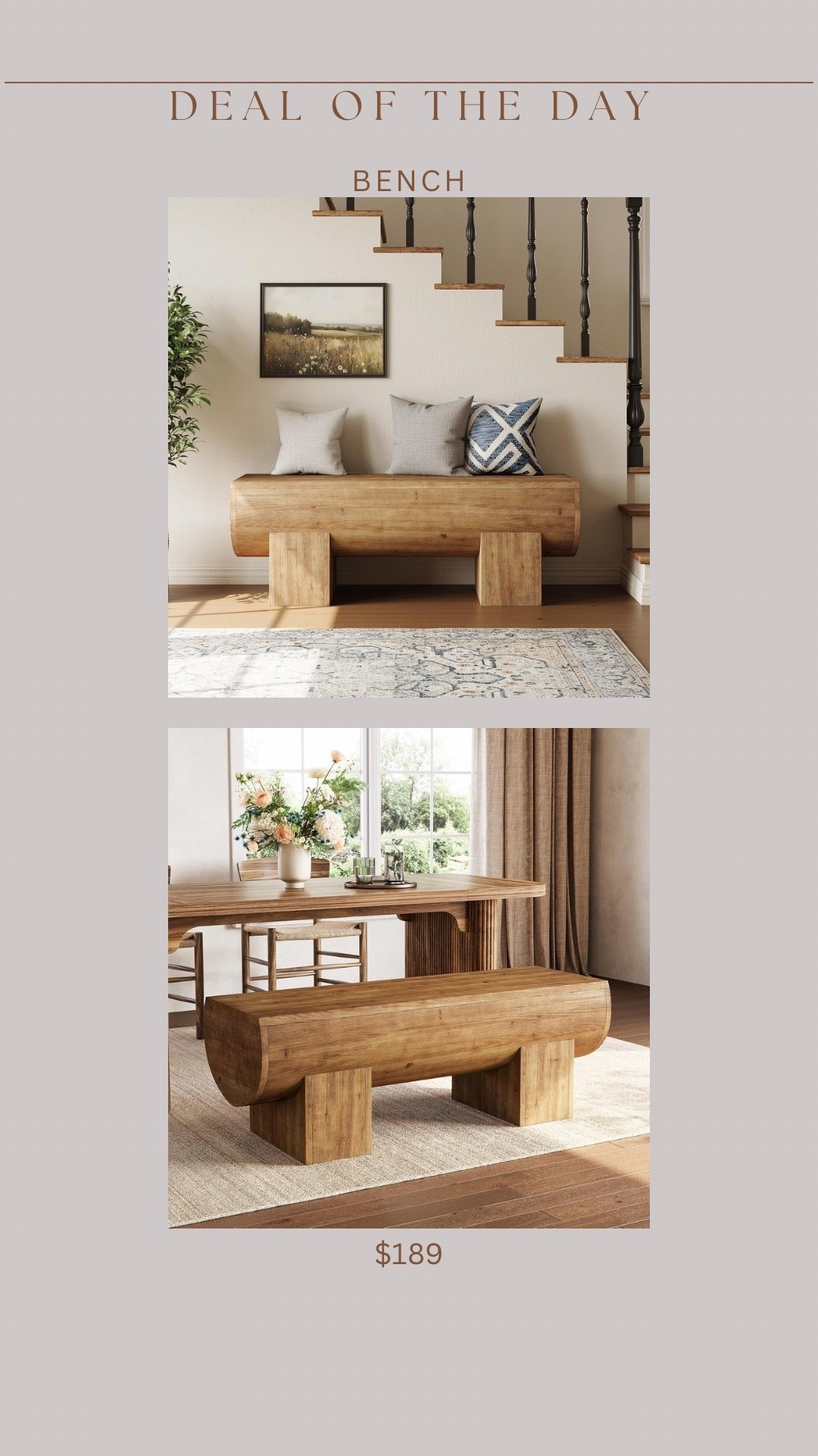 Brand new Walmart bench!! Such a stunning & unique design! High sellout risk at this price 😍🚨

#LTKSaleAlert #LTKHome