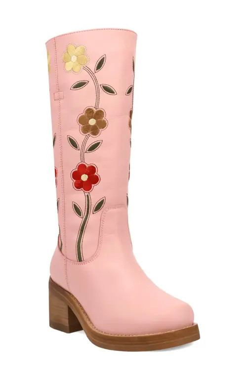 Dingo Bloom Embroidered Boot in Pink at Nordstrom, Size 9.5 | Nordstrom