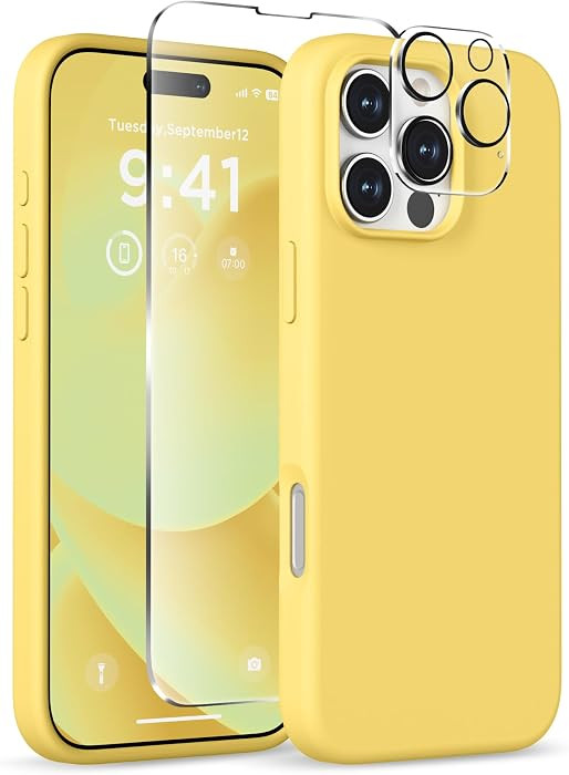 Magnetic for iPhone 16 Pro Max Case, Compatible with MagSafe, Liquid Silicone Phone Cover with Sc... | Amazon (US)
