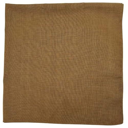 MDSTYLE 100% Cotton Solid Color Bandana for Men & Women 22" x 22" Handkerchief Headband Scarf (Tan 1pc) | Amazon (US)