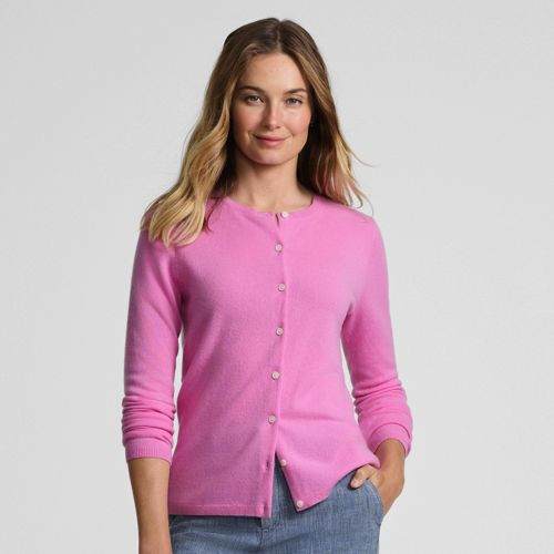 Women's Cashmere Cardigan Sweater - Lands' End - Gray - XS | Lands' End (US)
