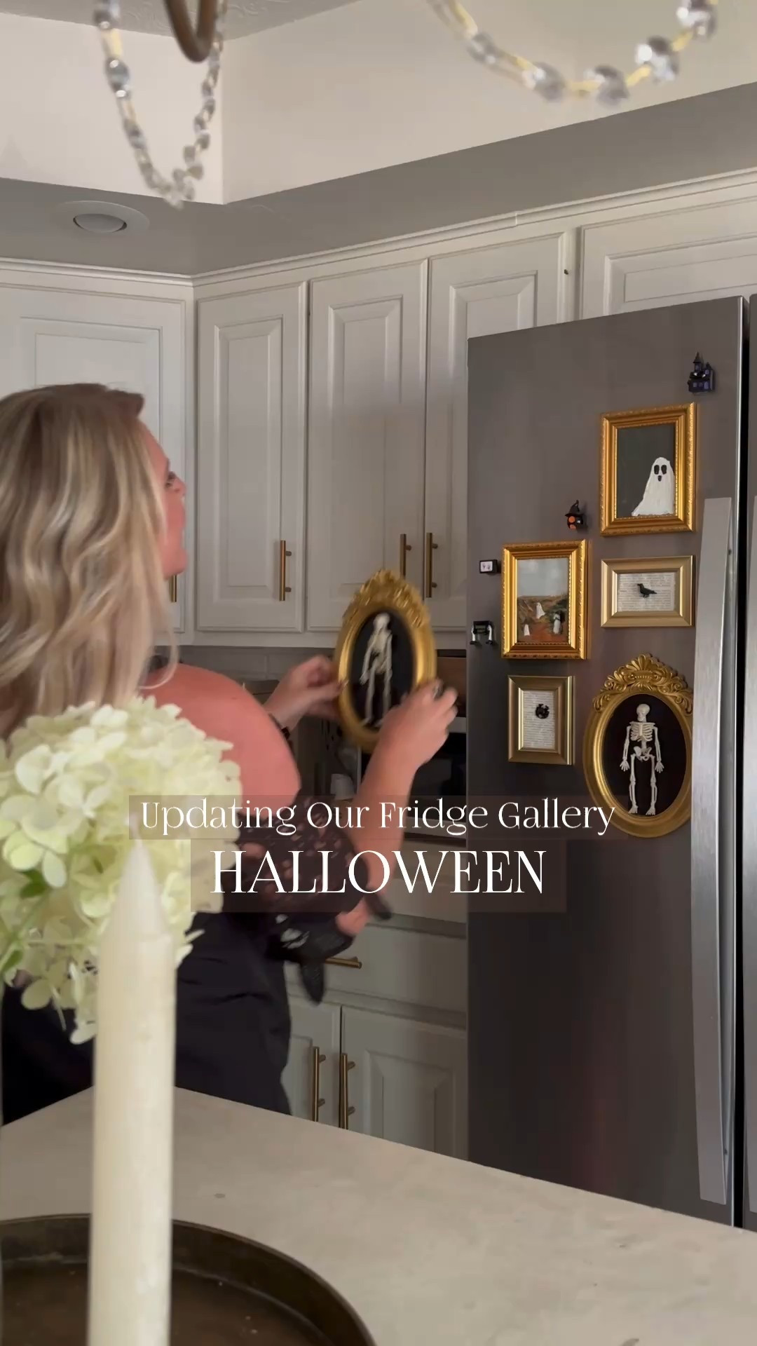 Updating our fridge gallery with Halloween! So fun! 