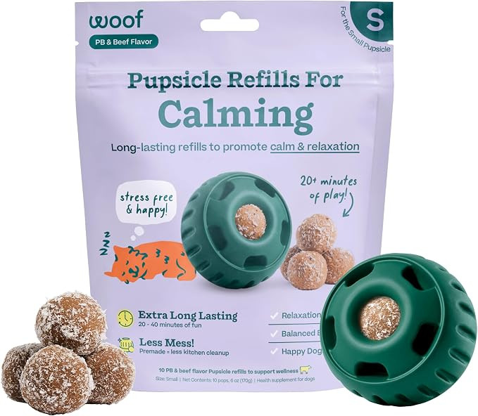 Woof Pupsicle Calming Starter Kit - Pupsicle and Calming Pops Bundle - Long-Lasting Interactive D... | Amazon (US)