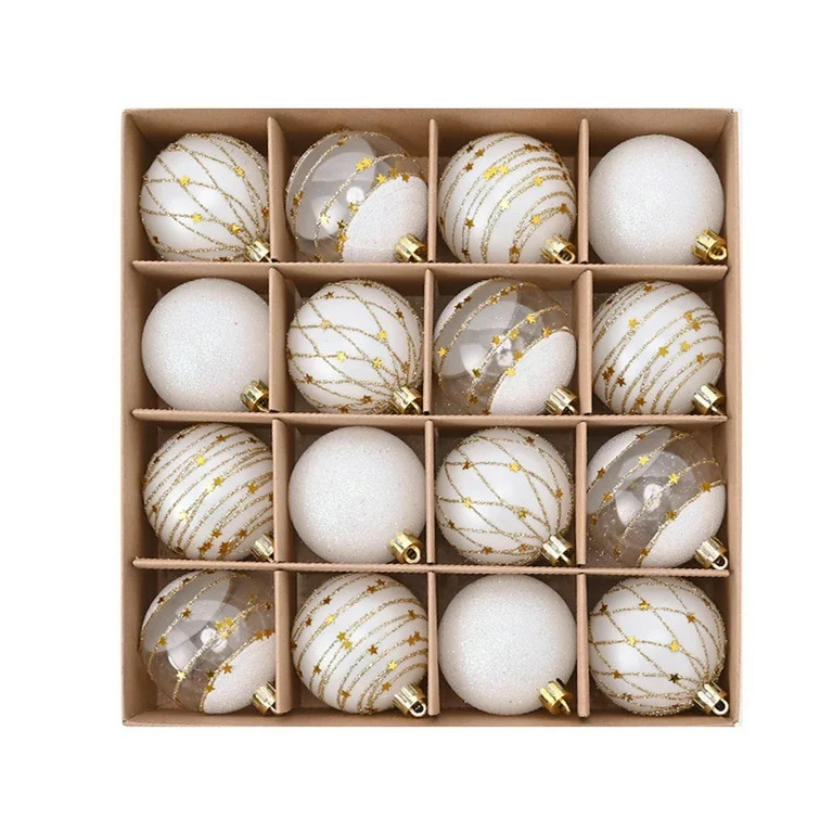 16PCS Christmas Balls Ornaments Set, 6 inch/150mm Extra Large Shatterproof Plastic Hanging Bulbs ... | Walmart (US)
