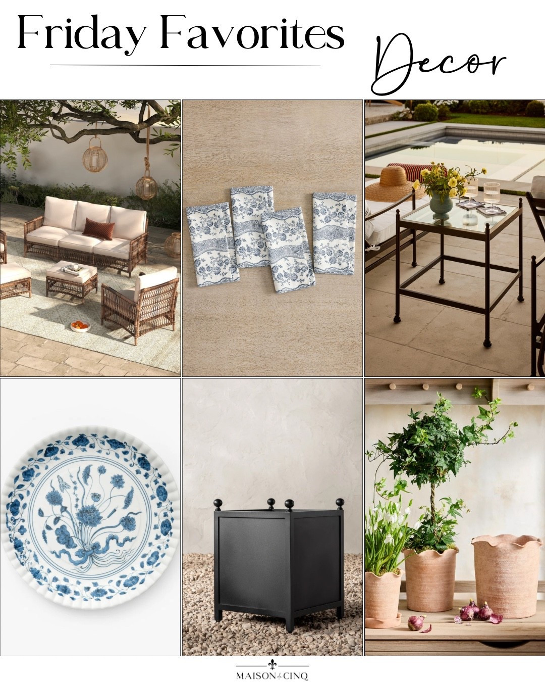 This week on Friday Favorites we’re sharing outdoor deals and European inspired pieces on sale! 

Home decor, outdoor decor, outdoor furniture, patio furniture, tabletop, spring entertaining 

#LTKHome #LTKSeasonal