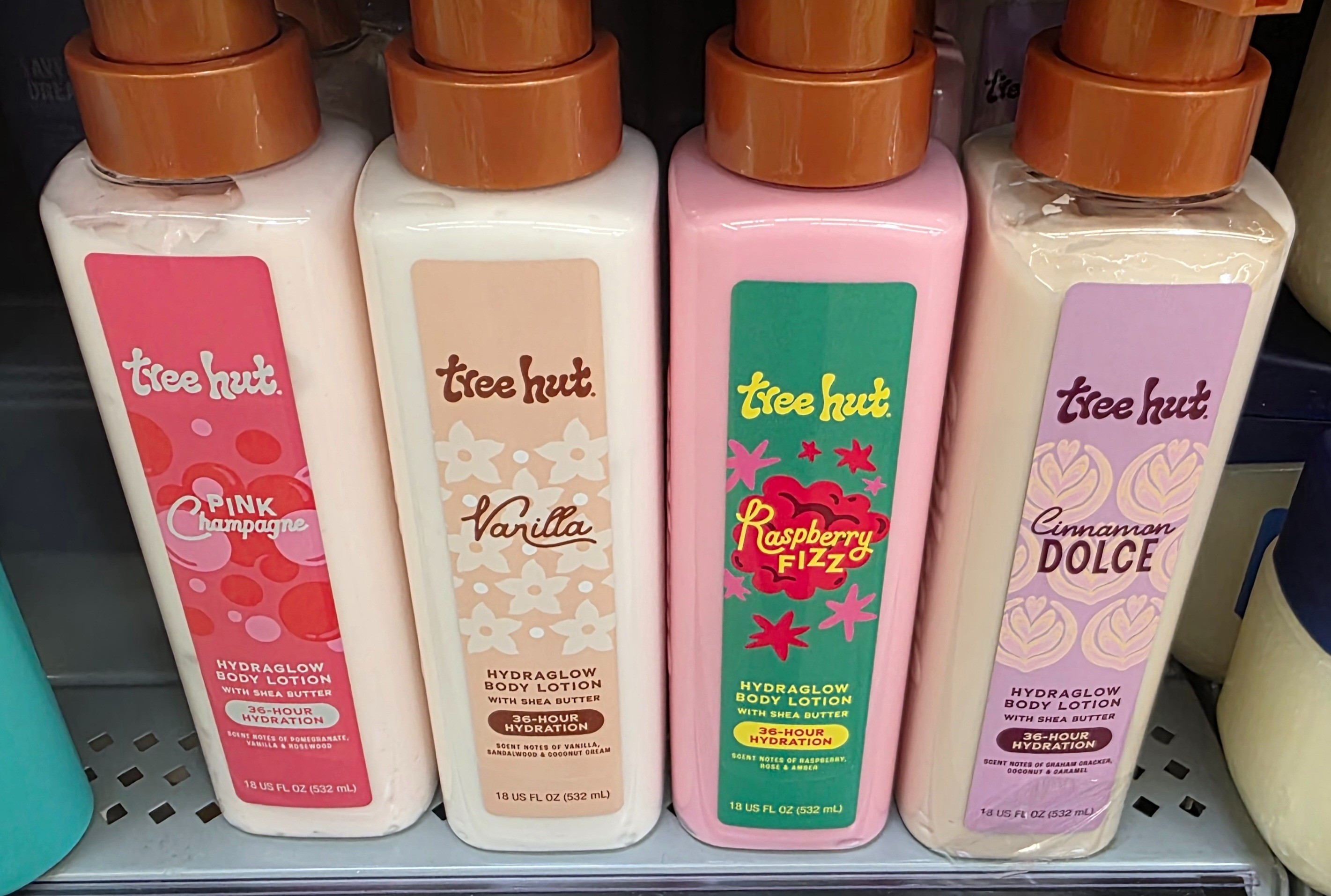 ✨ Indulge in a little self-care with these dreamy Tree Hut body lotions! 🌸 Pink Champagne, Vanilla, Raspberry Fizz, & Cinnamon Dolce - which scent are you grabbing first? 💖 

#LTKselfcare #LTKBeauty