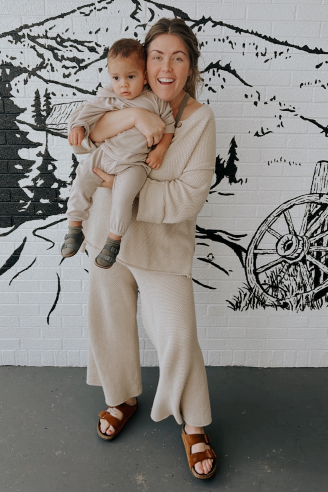 Another day, another Hailee sweater set. 🤍

I love most that these fit perfectly when I’m pregnant and even when I’m not. 

Right now, I’m 33 weeks pregnant, I weigh 220 with a good-size bump & I’m 5’9.

The XL fits perfectly. 
I think the Large would fit well when I’m not pregnant but I keep wearing the XL for the oversized look & extra length in the pants. 👏🏼

Also linking my go-to sandals for Abe. We LOVE these old navy Birkenstock dupes. 

#LTKMostLoved 

#LTKSpringSale #LTKbump #LTKbaby