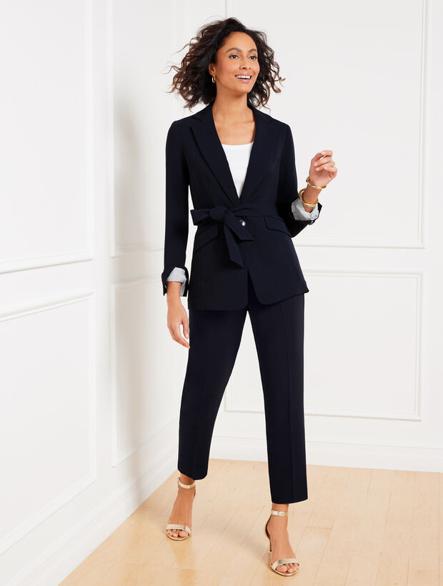 Easy Travel Tie Waist Blazer | Talbots