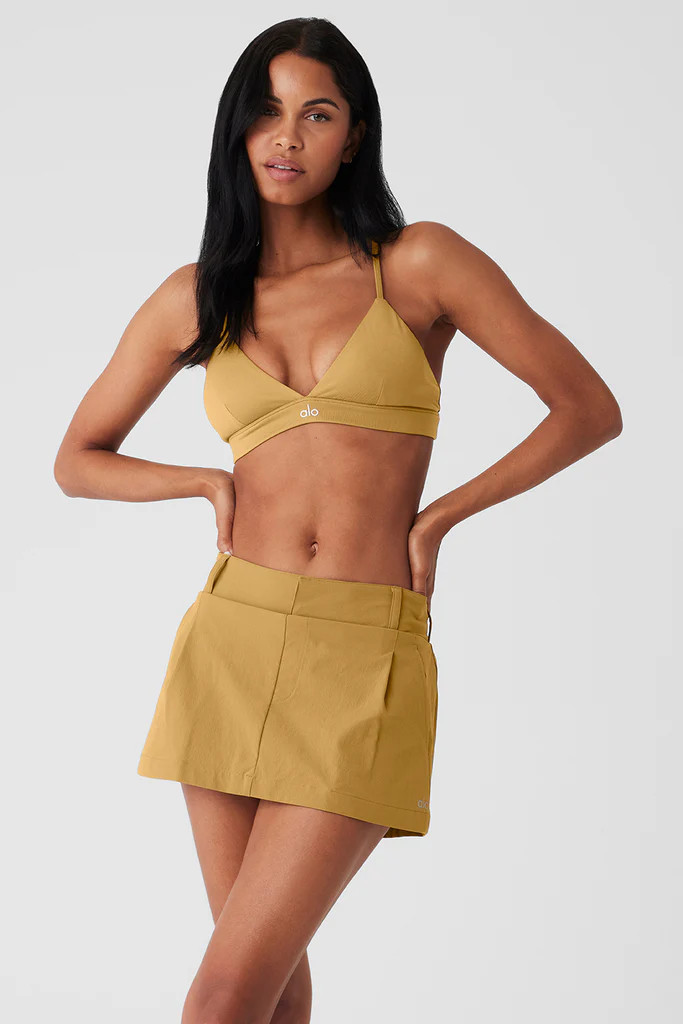 Splendor Bra - Golden Olive Branch/White | Alo Yoga (US)