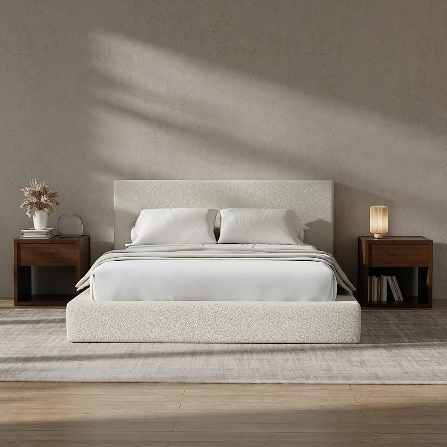RECCI AirFrame Queen Upholstered Bed Frame with Plush Padded Headboard | Amazon (US)