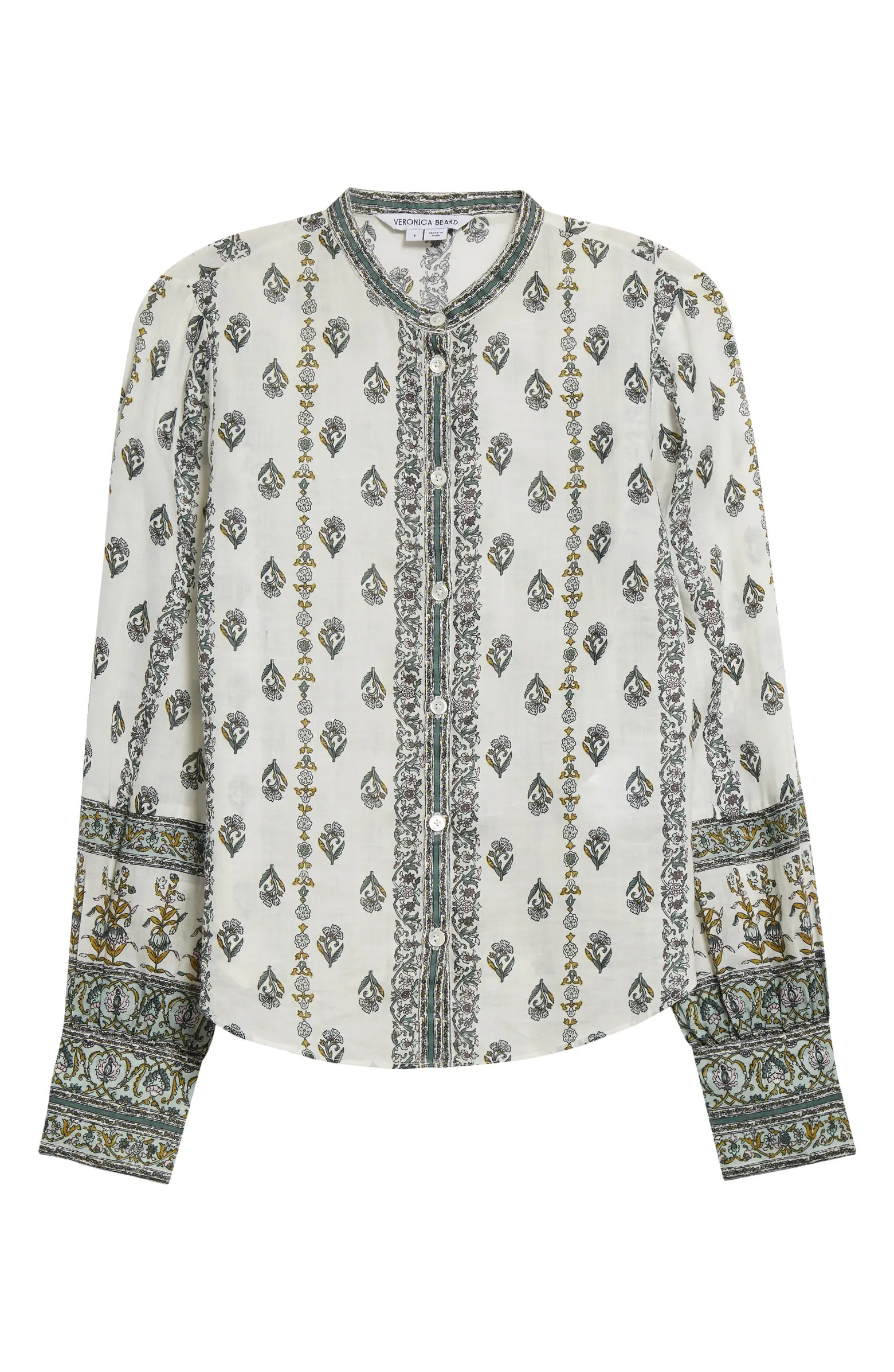 Veronica Beard Thorp Mixed Floral Ramie Button-Up Shirt | Nordstromrack | Nordstrom Rack