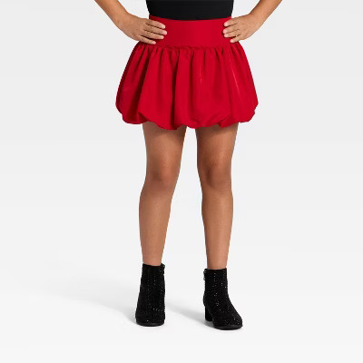 Girls' Holiday Taffeta Bubble Hem Skirt - Cat & Jack™ | Target