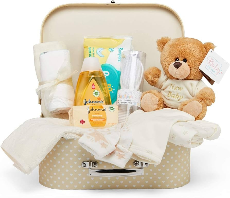 Baby Box Shop Unisex - 12 pcs Neutral Baby Essentials - Baby Gift Hampers, Gender Neutral Baby Gi... | Amazon (US)
