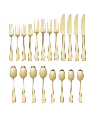 OneidaModa Satin Champagne Set, 20 Piece | Macy's